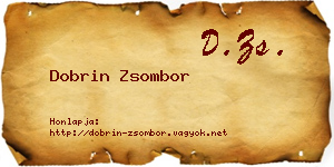 Dobrin Zsombor névjegykártya