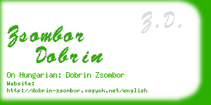 zsombor dobrin business card